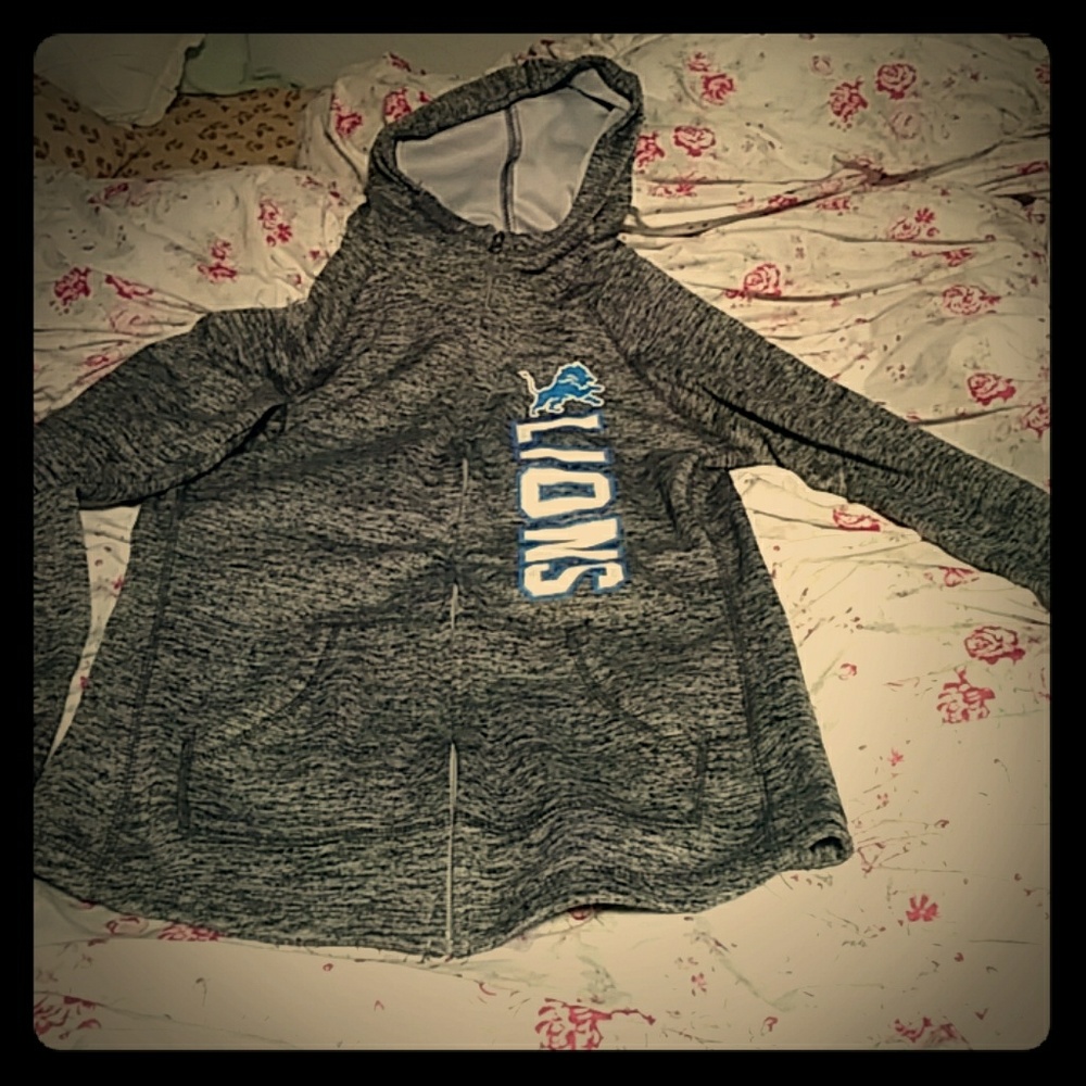 Detroit Lions zip up workout jacket